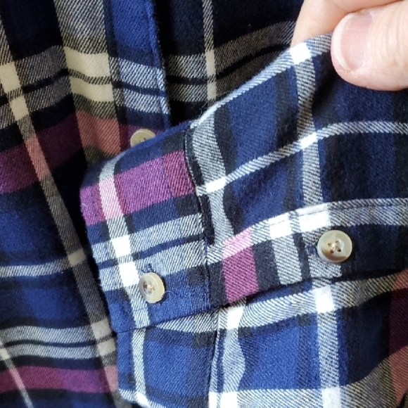 JACHS Girlfriend Blue and White Button Down Shirt - Picture 4 of 10